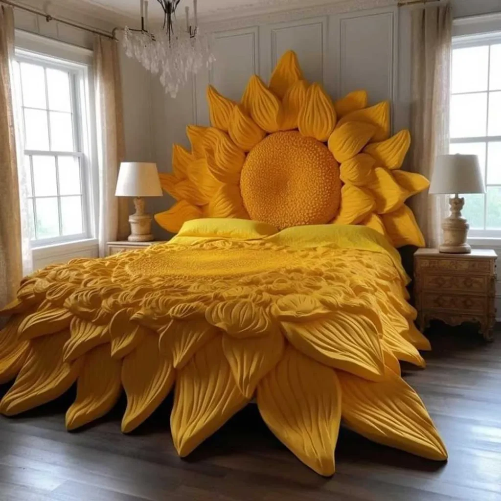 تخت فانتزی با طرح خاص گل آفتابگردان