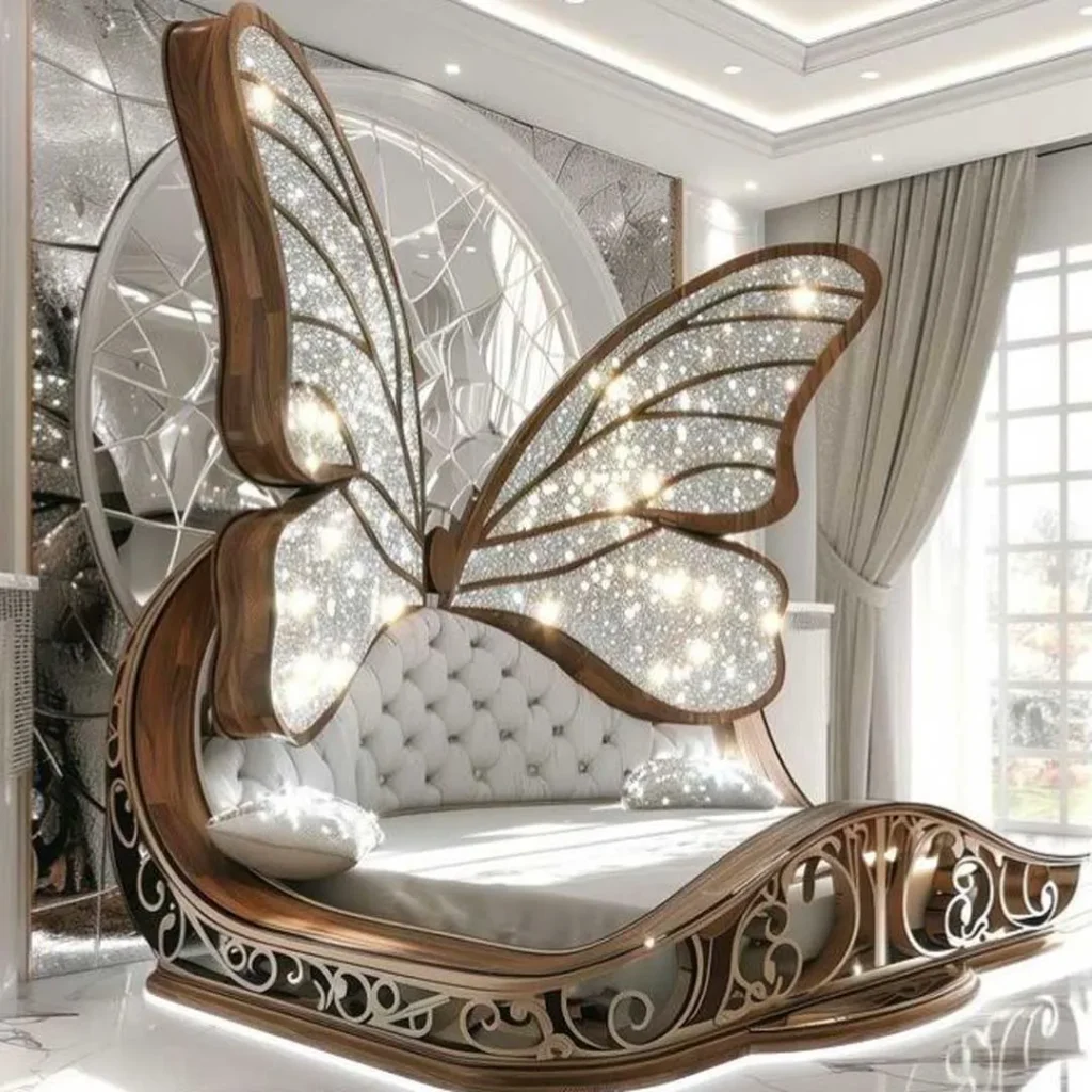 تختی با طرح رویایی پروانه ای