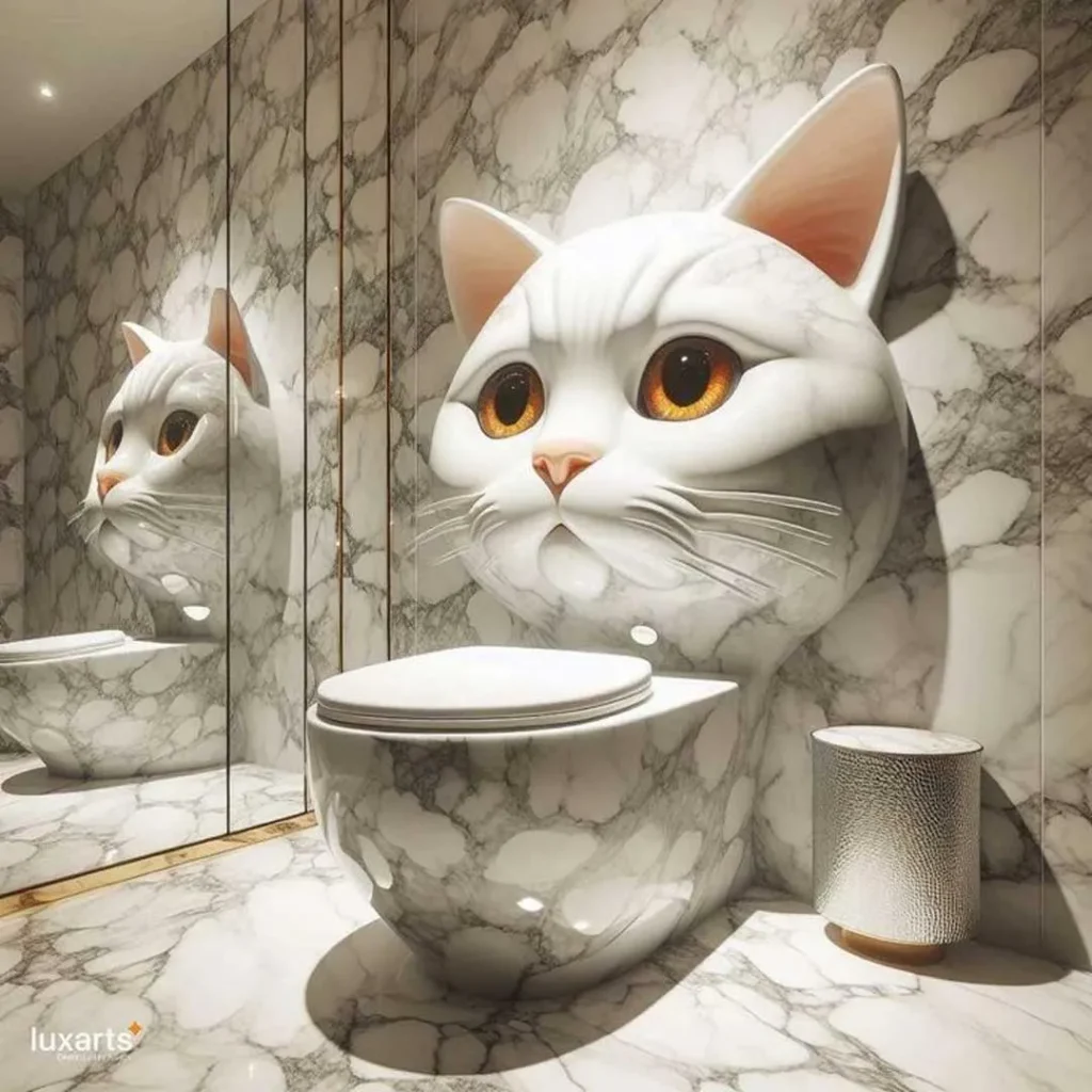 توالت با طرح گربه