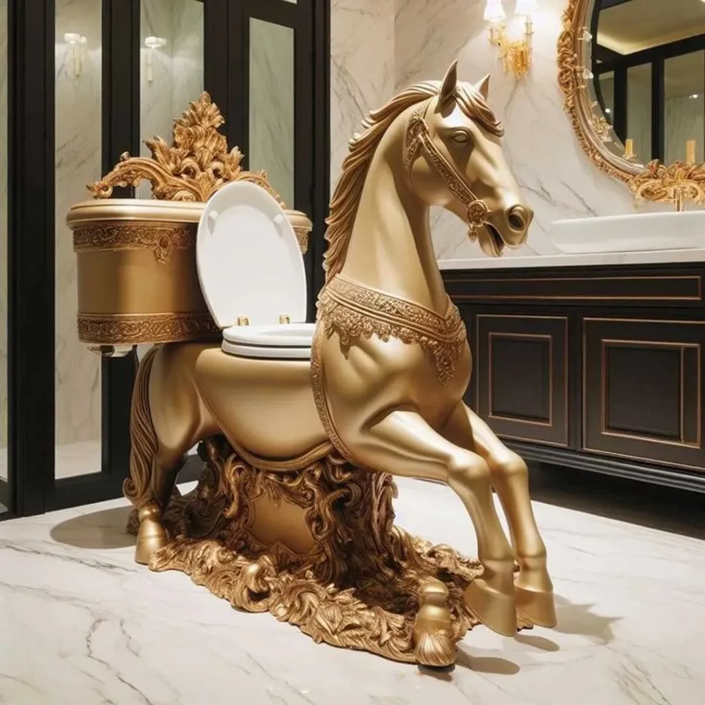 سرویس بهداشتی با طرح حیوان اسب