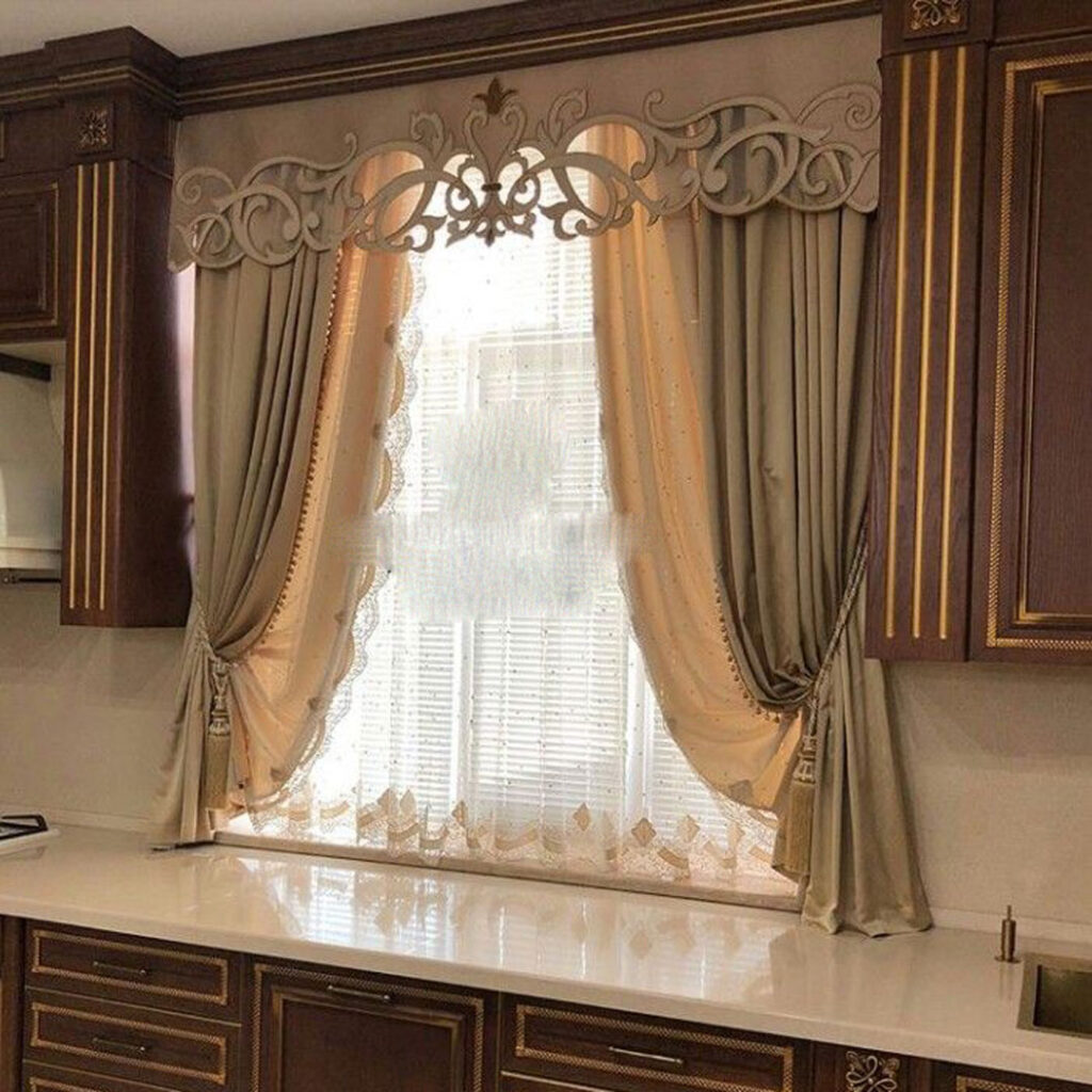 طراحی پرده آشپزخانه فانتزی