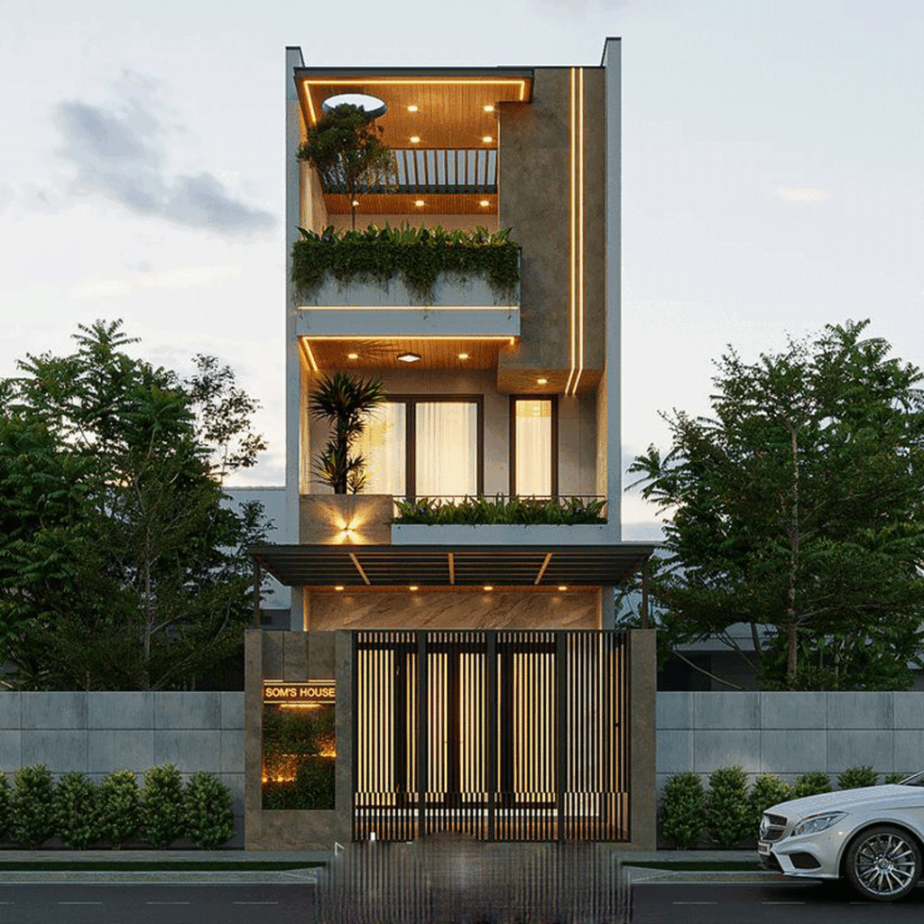 طراحی یک نمای ویلای زیبا
